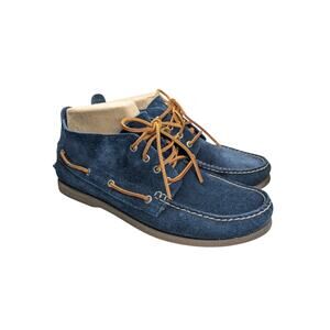 Sperry Top Sider Chukka Boot Mens 12 Blue Suede Minimalist Preppy Workwear